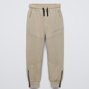 NWT Zara Zippered Plush Jogger Pants